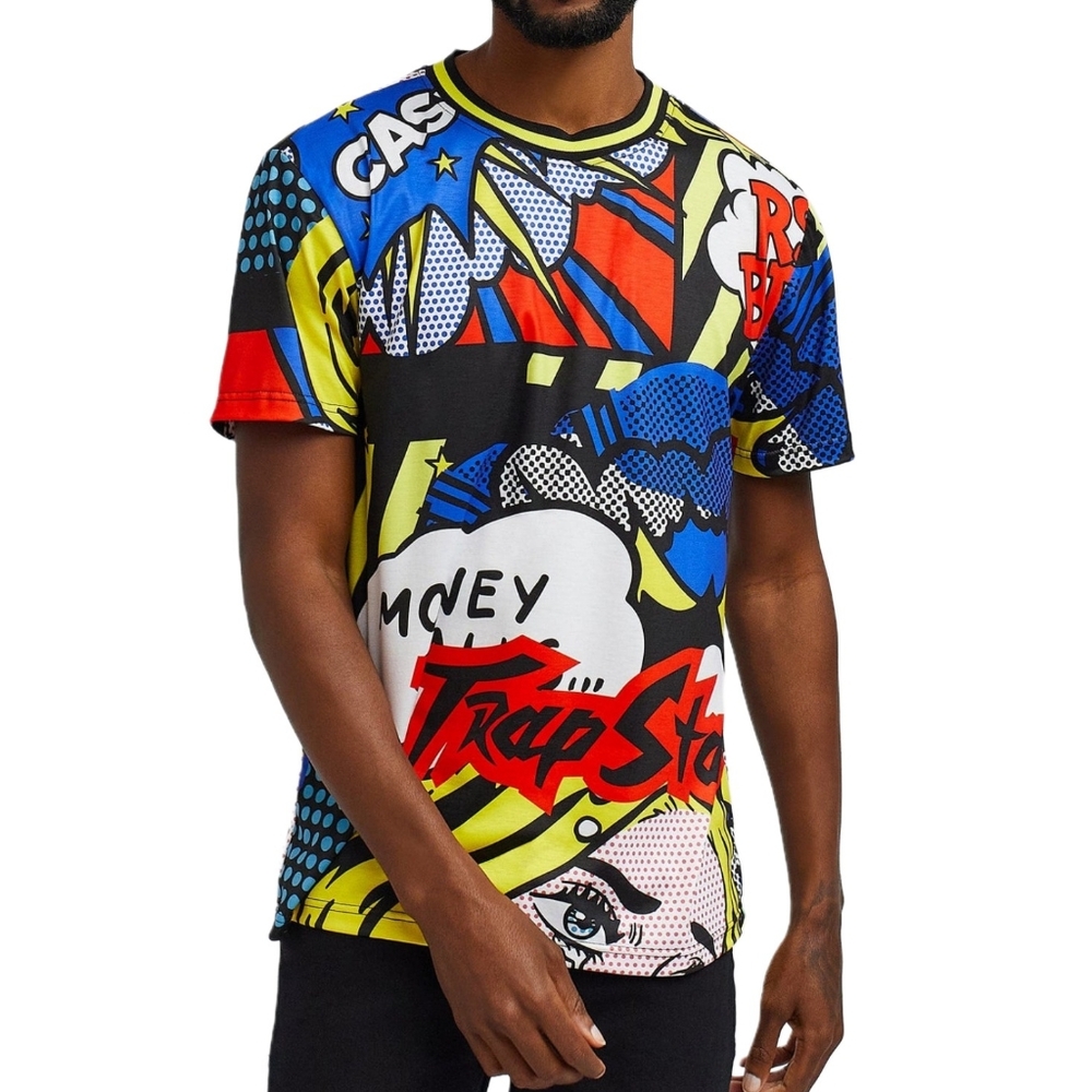 Reason Trap Star All Over Comic Print T-Shirt
